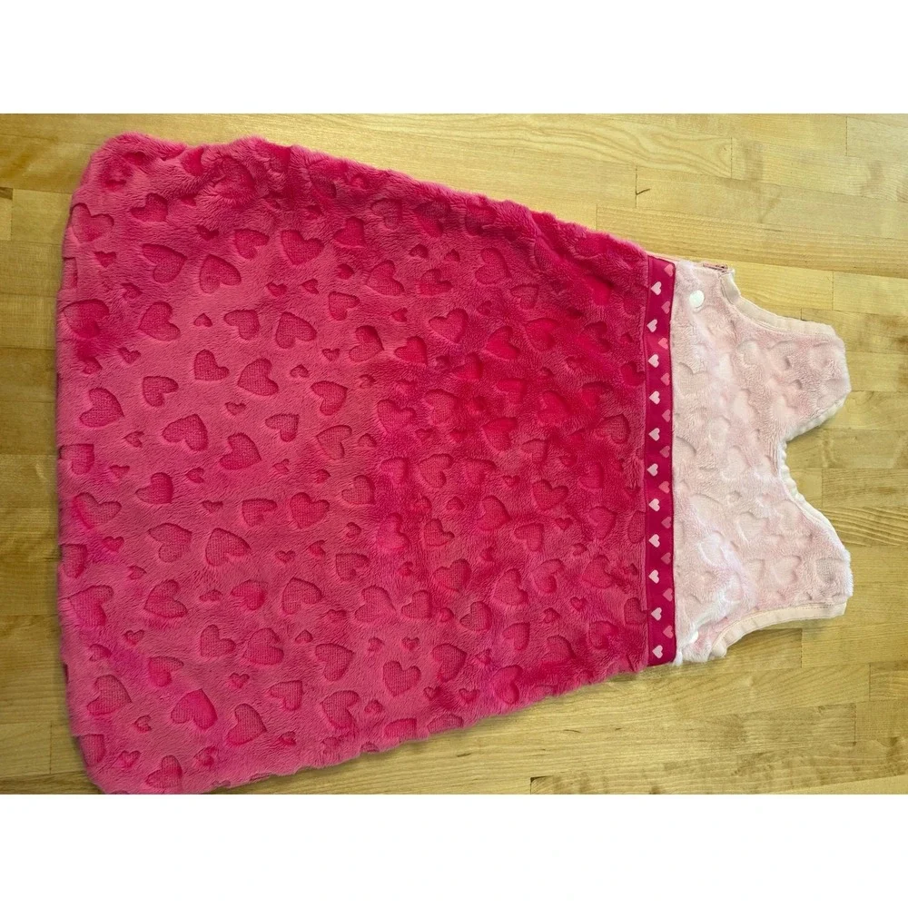 Bumbershoots by Nana Sleep Sack, Marzipan Pink Hearts, XS, Excellent, MSRP $95
